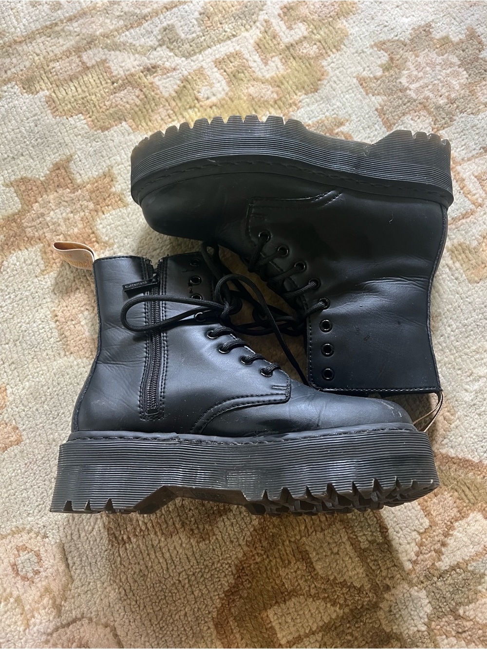 Dr. Martens Black Lace-Up Platform Boots